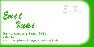 emil kupi business card